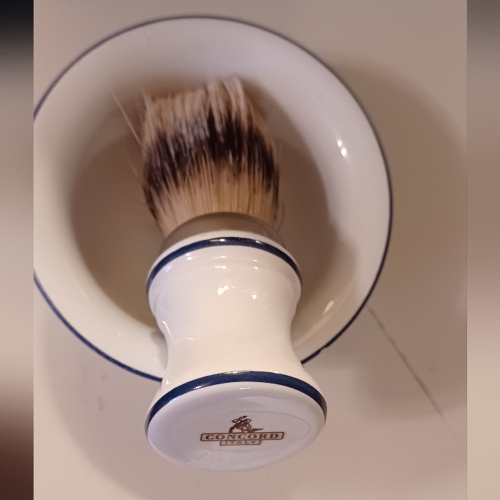 Vintage Concord Italy Ceramic Shaving Brush & Bowl